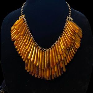 Amber color 3 strand Joan Rivers classic Collection necklace